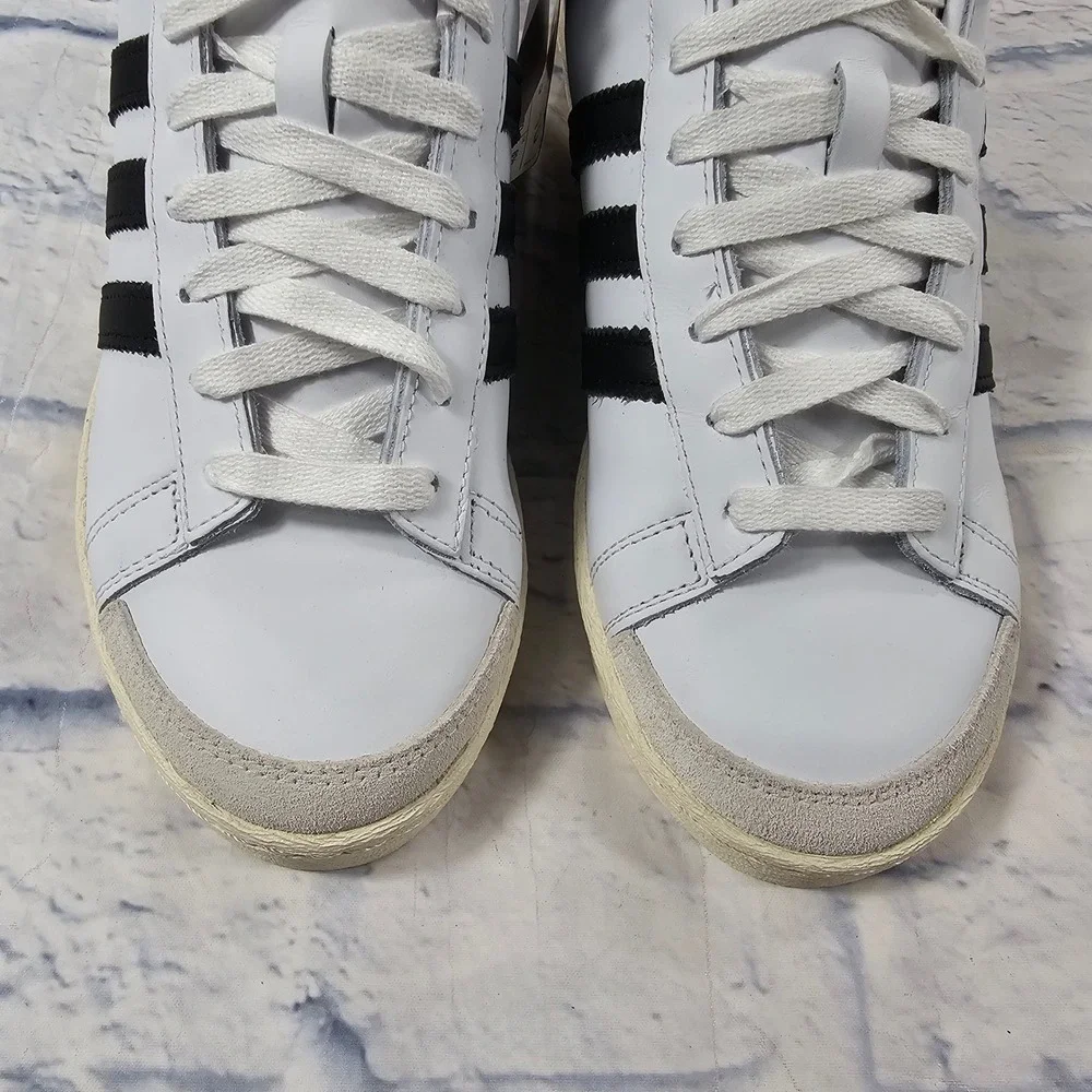 Adidas Abdul-Jabbar High Sneakers Mens 9 White Black Gold Retro Basketball Shoes